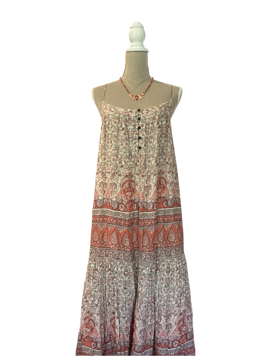 Lucky Brand Dresses & Skirts - Lucky Brand Cream and Terracotta Floral Maxi Dress